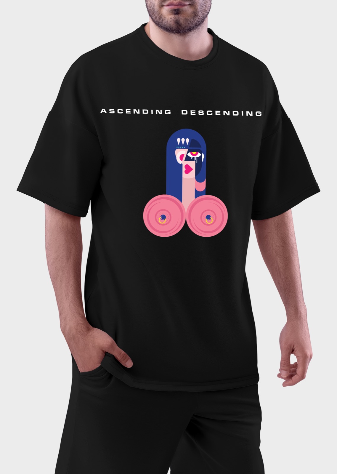 Graphic 2 worn — front, male