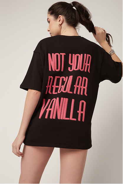 Graphic 2 worn — back, Not Your Regular Vanilla